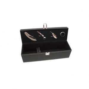 Set de vino de cuero ecológico